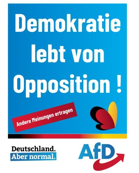 Demokratie lebt von Opposition